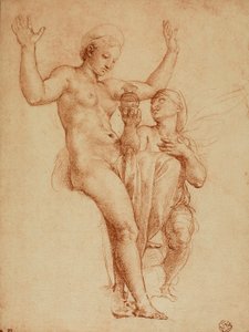 Psyche präsentiert Venus ein Gefäß mit Wasser des Styx